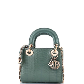 Christian Dior Lady Dior Chain Bag Python Mini