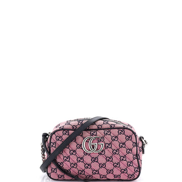 Gucci GG Marmont Shoulder Bag Multicolor Diagonal Quilted GG Canvas Small