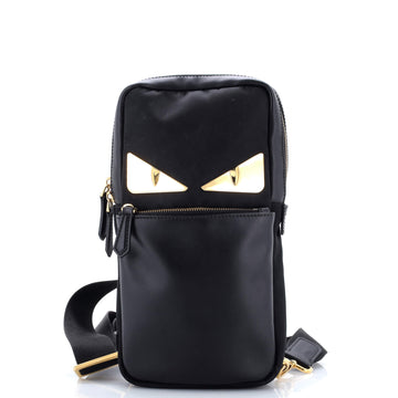 Fendi Monster Sling Bag Nylon and Leather Medium