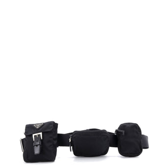 Prada Triple Pouch Waist Bag Tessuto