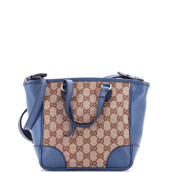 Gucci Bree Convertible Tote GG Canvas with Leather Small