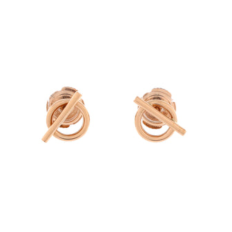 Hermes Echappee Stud Earrings 18K Rose Gold Small