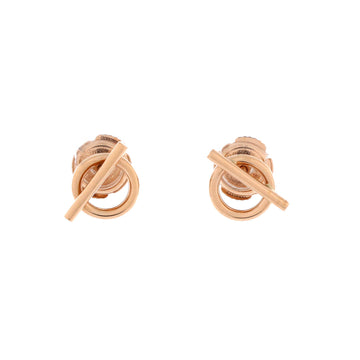 Hermes Echappee Stud Earrings 18K Rose Gold Small