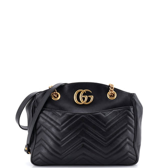 Gucci GG Marmont Chain Tote Matelasse Leather Medium