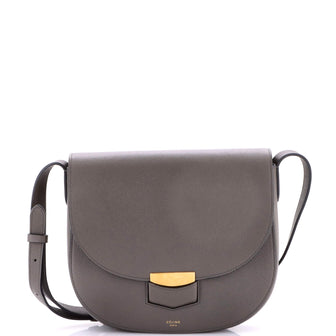 Celine Trotteur Crossbody Bag Grainy Leather Medium