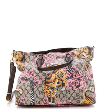 Gucci Convertible Soft Tote Bengal Print GG Coated Canvas Medium