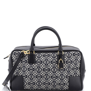 Loewe Amazona Bag Leather and Jacquard Canvas 28