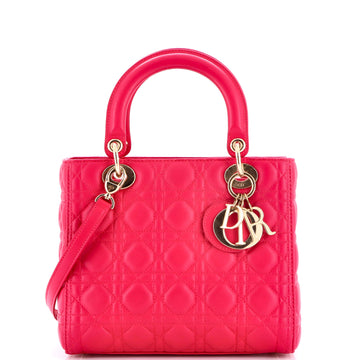 Christian Dior Lady Dior Bag Cannage Quilt Lambskin Medium