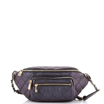 Chanel All About Waist Bag Quilted Iridescent Calfskin Medium