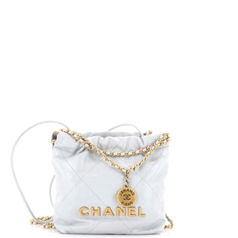 Chanel 22 Chain Hobo Quilted Calfskin Mini
