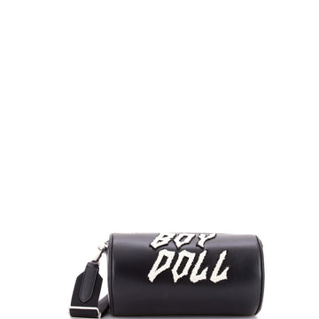 Celine Cylinder Shoulder Bag Leather with Applique