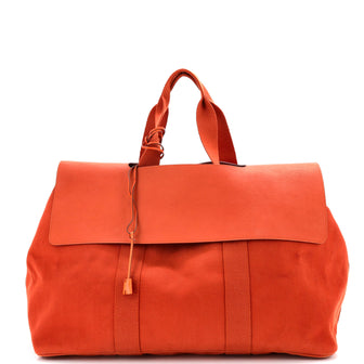 Hermes Valparaiso Bag Toile and Leather GM