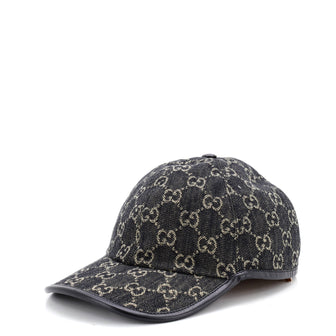 Gucci Baseball Cap GG Denim with Leather