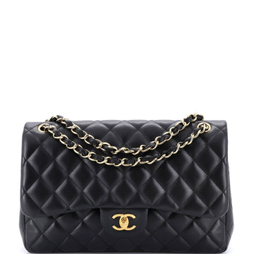 Chanel Classic Double Flap Bag Quilted Lambskin Jumbo