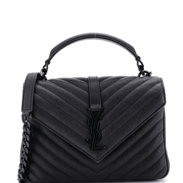 Saint Laurent Classic Monogram College Bag Quilted Leather Medium