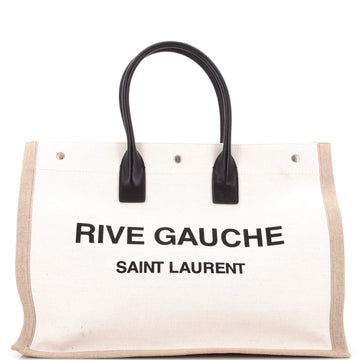 Saint Laurent Rive Gauche Shopper Tote Canvas Large