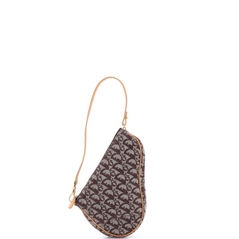 Christian Dior Vintage Saddle Bag Diorissimo Coated Canvas Mini