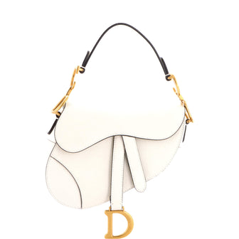Christian Dior Saddle Handbag Leather Mini