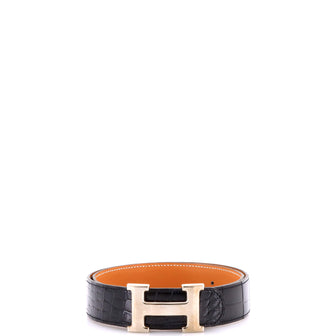 Hermes Constance Belt Shiny Alligator Medium
