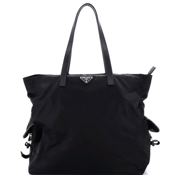 Prada Side Pocket Zipped Tote Tessuto Large