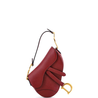 Christian Dior Saddle Handbag Leather Mini