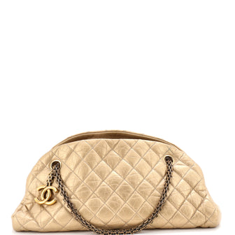 Chanel Just Mademoiselle Bag Quilted Aged Calfskin Medium