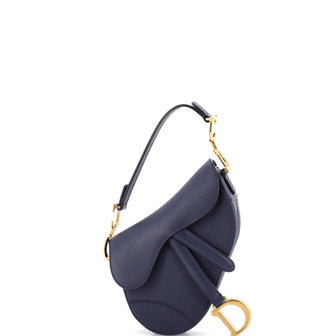 Christian Dior Saddle Handbag Leather Mini