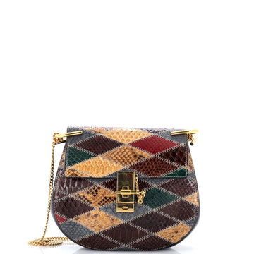 Chloe Drew Crossbody Bag Python Small