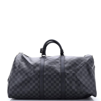 Louis Vuitton Keepall Bandouliere Bag Damier Graphite 55