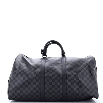 Louis Vuitton Keepall Bandouliere Bag Damier Graphite 55