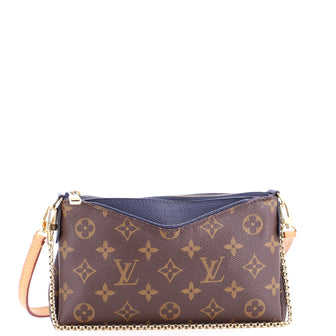 Louis Vuitton Pallas Clutch Monogram Canvas with Leather