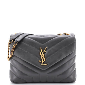 Saint Laurent Loulou Shoulder Bag Matelasse Chevron Leather Small
