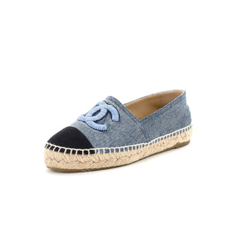 Chanel Women's CC Cap Toe Espadrilles Denim
