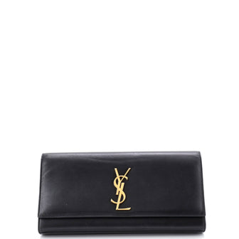 Saint Laurent Classic Monogram Clutch Leather Long