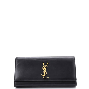 Saint Laurent Classic Monogram Clutch Leather Long