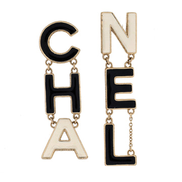 Chanel CHA-NEL Drop Earrings Metal with Enamel