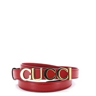 Gucci Logo Letters Buckle Belt Leather