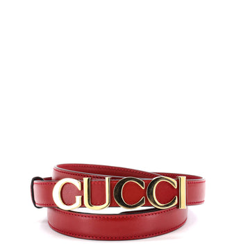 Gucci Logo Letters Buckle Belt Leather