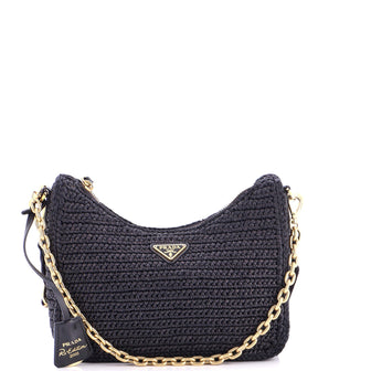 Prada Re-Edition 2005 Shoulder Bag Raffia Small