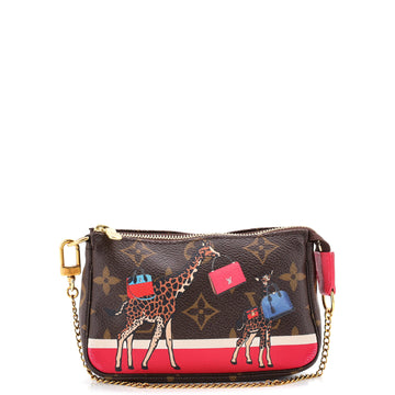 Louis Vuitton Pochette Accessoires Limited Edition Christmas Animation Monogram Canvas Mini