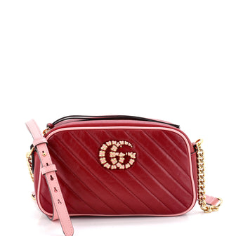 Gucci GG Marmont Shoulder Bag Diagonal Quilted Leather Small