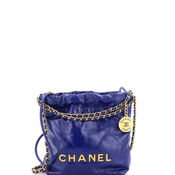 Chanel 22 Chain Hobo Quilted Calfskin Mini