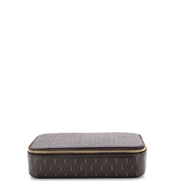 Saint Laurent Zip Around Jewelry Box Monogram All Over Canvas Large