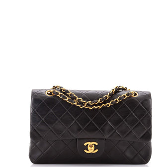 Chanel Vintage Classic Double Flap Bag Quilted Lambskin Medium