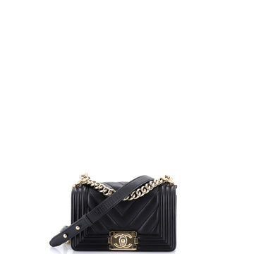 Chanel Boy Flap Bag Chevron Lambskin Small