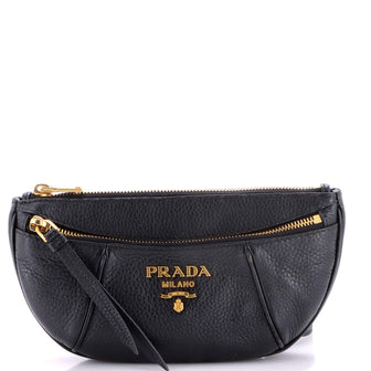 Prada Front Zip Waist Bag Vitello Daino Small