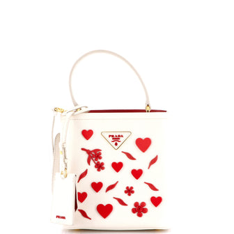 Prada Panier Bucket Bag Embellished Saffiano Leather Small