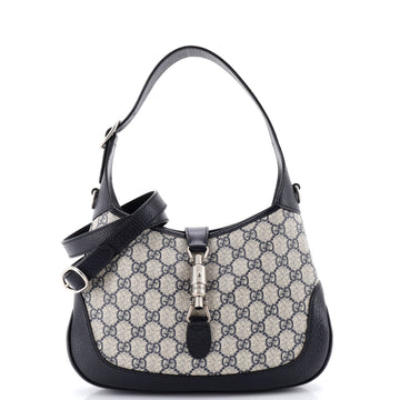 Gucci Web Strap Jackie 1961 Hobo GG Coated Canvas with Leather Small