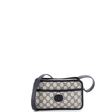 Gucci Interlocking G Patch Camera Bag GG Coated Canvas Mini