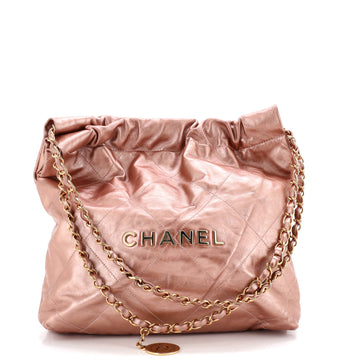 Chanel 22 Chain Hobo Quilted Calfskin Small